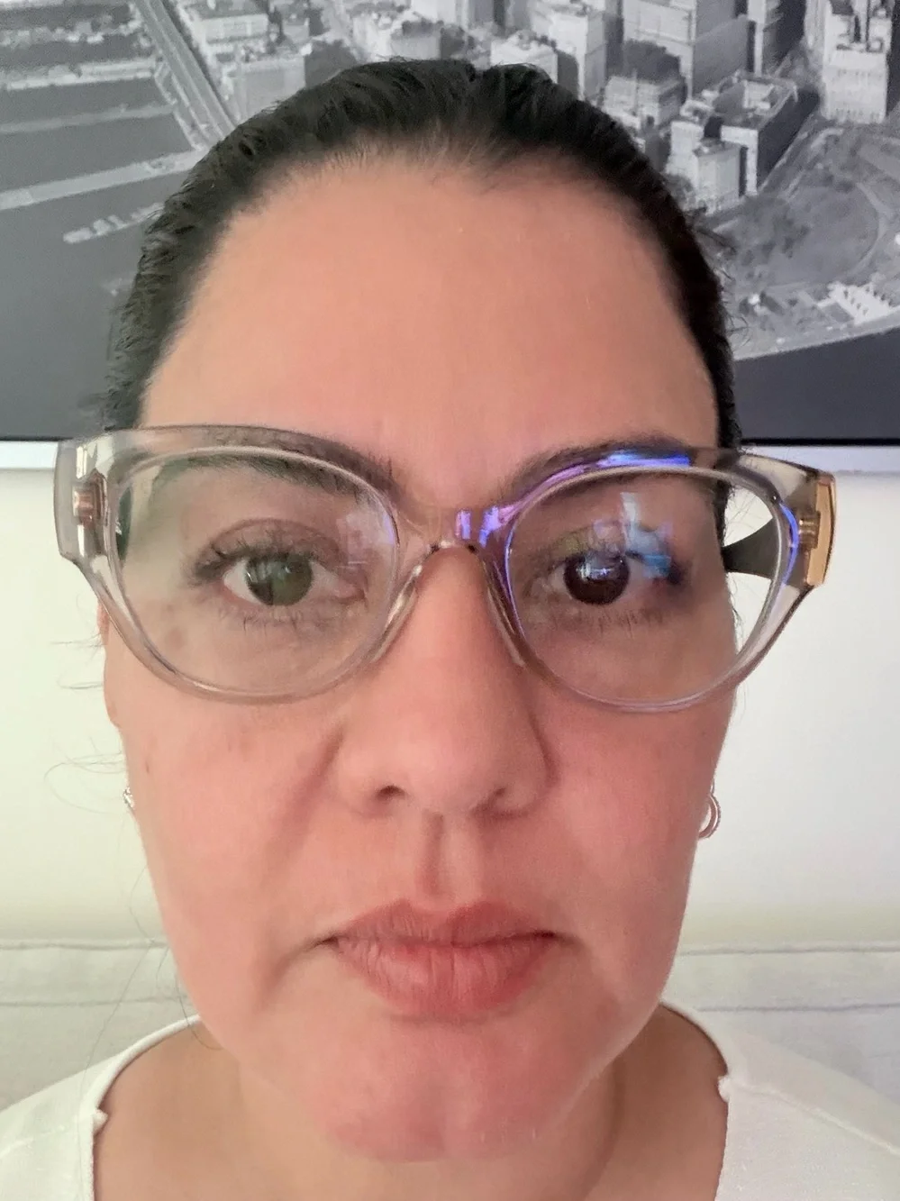Vogue Eyewear VO5482 Transparent Grey & White Glasses – Like New!